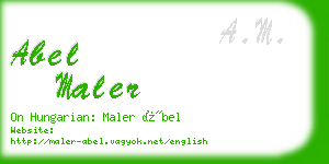 abel maler business card